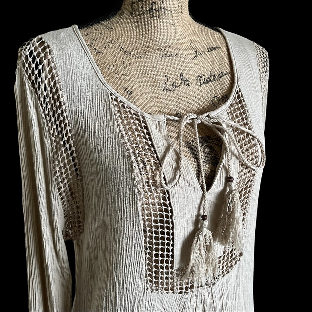 Joseph A Boho 100% Viscose Tunic Blouse Large - Picture 12 of 16